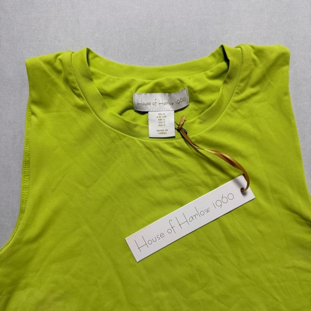 House of Harlow 1960 Chartreuse Green Sleeveless Bodysuit Size S - Picture 5 of 5